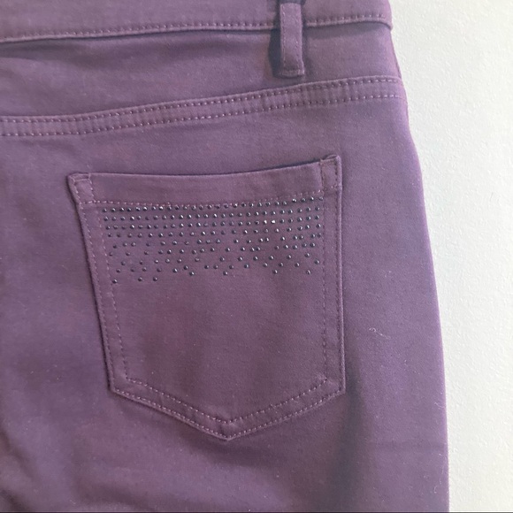 PER UNA Sz 12 Roma Rise Straight Luxe Feel Rhinestone Embellished Jeans - Picture 9 of 12